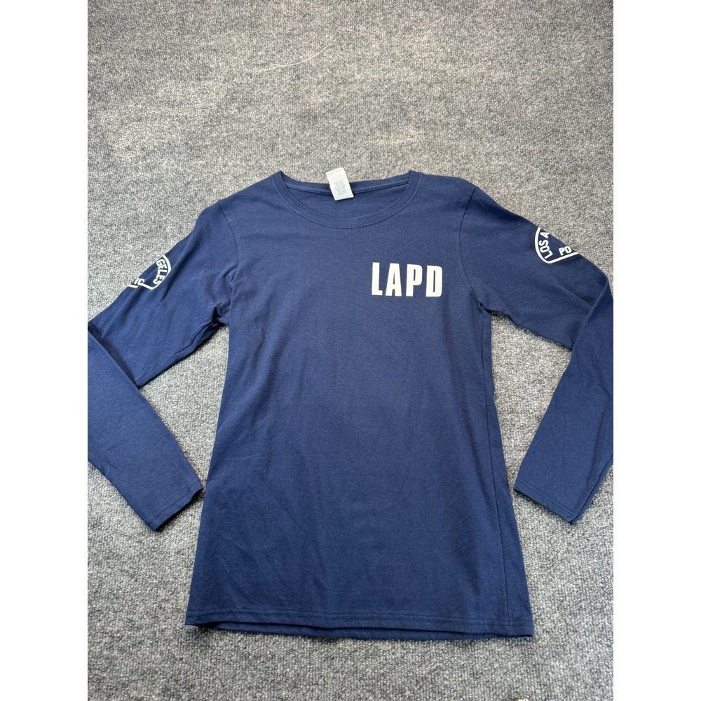 LAPD POLICE - Shirt Women's SMALL BLUE Sony Studios Costume DEPT Long sleeves